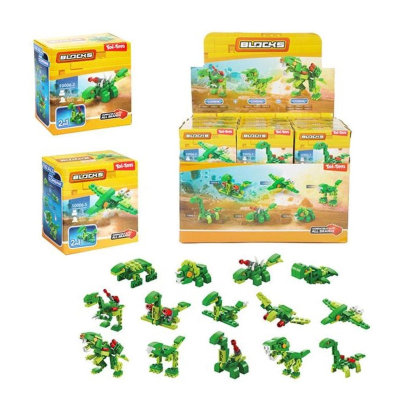 Load image into Gallery viewer, Toi-toys toi toys blocks bouwstenen dino of robot
