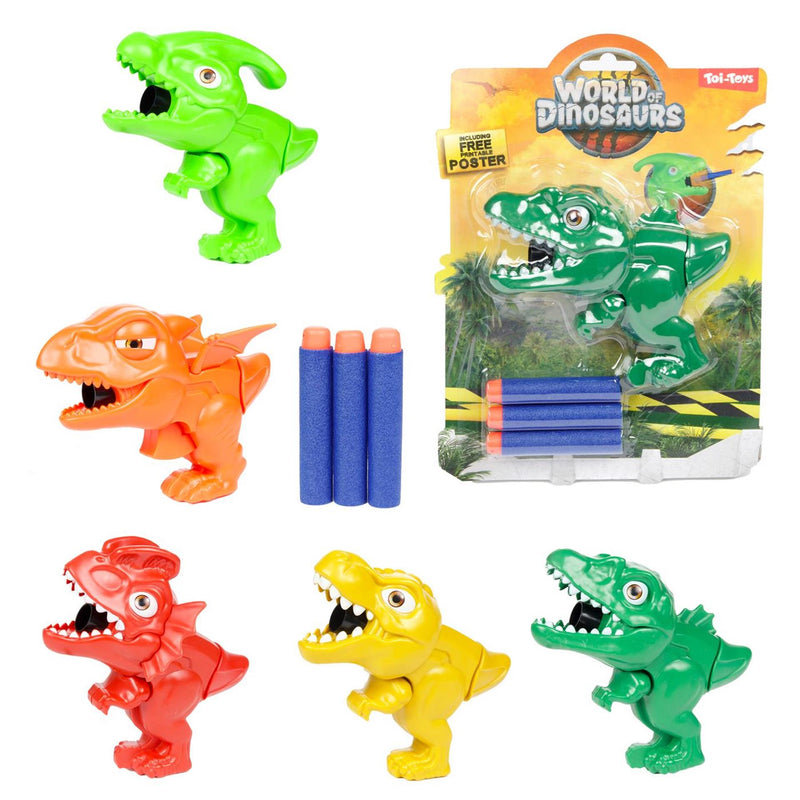 Load image into Gallery viewer, Toi-toys world of dinosaurs mini dinopistool met pijlen, 4dlg.