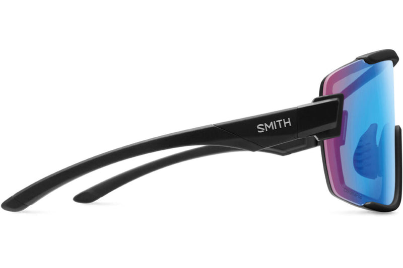 Load image into Gallery viewer, Smith Bril wildcat matte black chromapop low light rose blue mirror