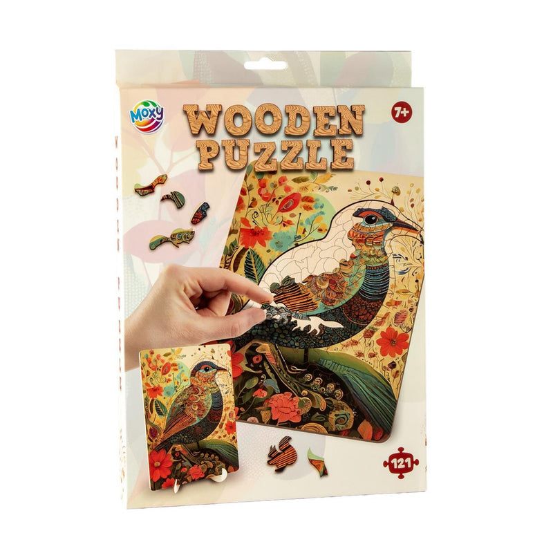Load image into Gallery viewer, Moxy houten puzzel bird unieke vormen