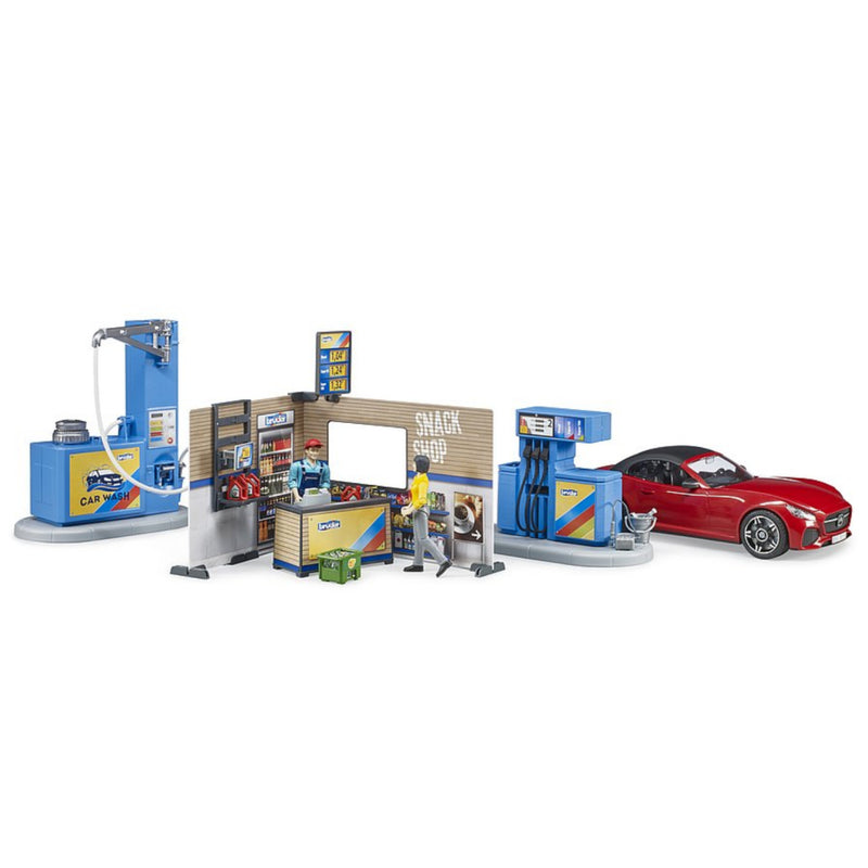 Load image into Gallery viewer, Bruder Bworld Tankstation en Carwash