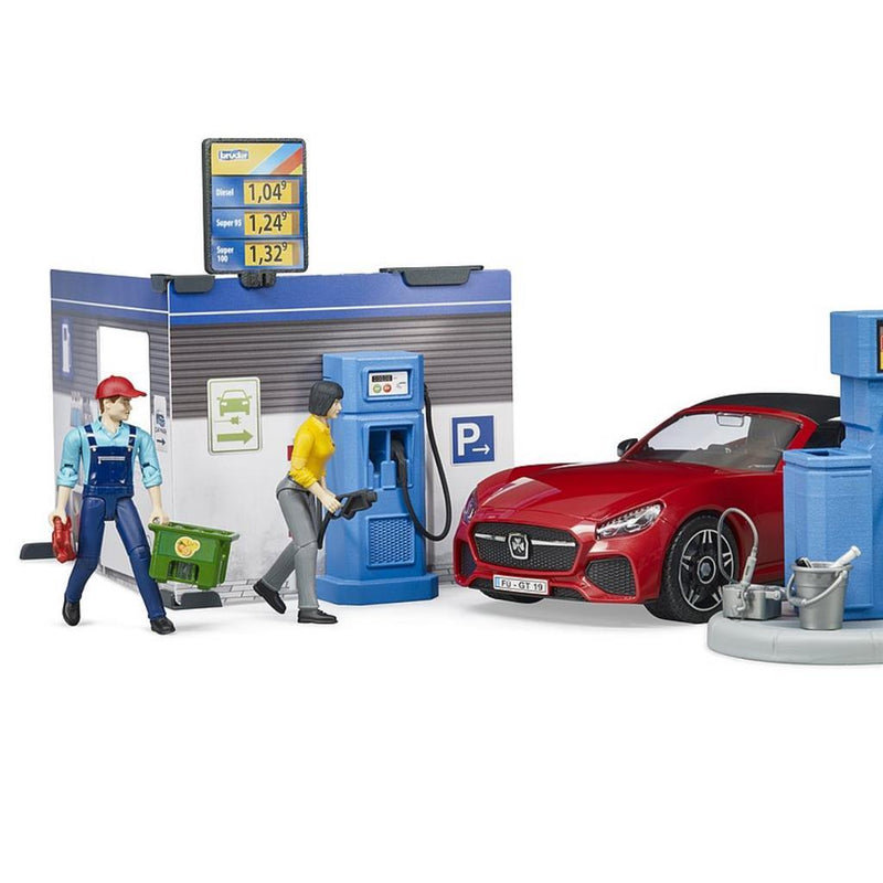 Load image into Gallery viewer, Bruder Bworld Tankstation en Carwash