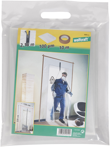 Afbeelding laden in galerijviewer, Wolfcraft - stofdeur met rits - complete set - 4005000