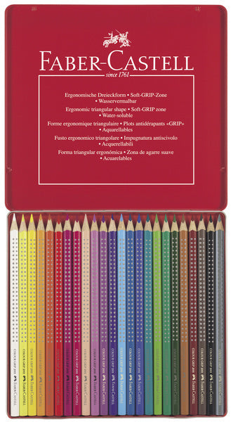 Load image into Gallery viewer, Faber-castell faber castell fc-112423 kleurpotlood grip metalen etui a 24 stuks