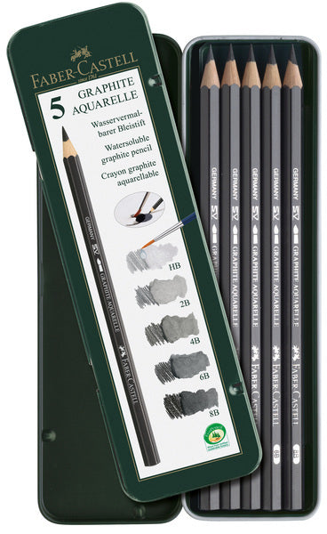 Load image into Gallery viewer, Faber castell fc-117805 aquarelpotlood faber-castell graphite etui a 5 stuks