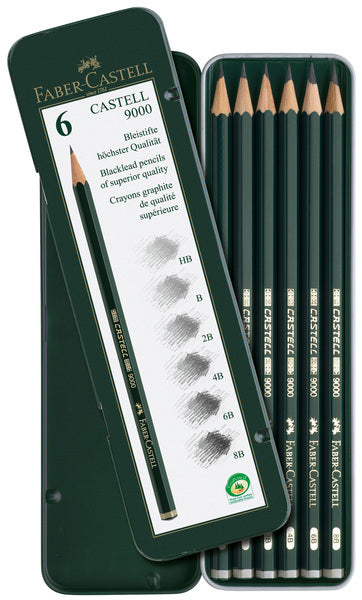 Load image into Gallery viewer, Faber castell fc-119063 potlood 9000 bliketui a 6 stuks