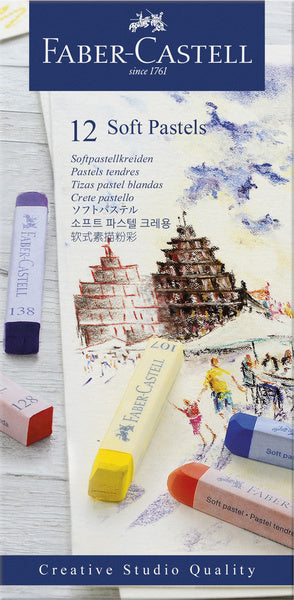 Load image into Gallery viewer, Faber castell fc-128312 pastelkrijt creative studio softpastel 12 delig etui