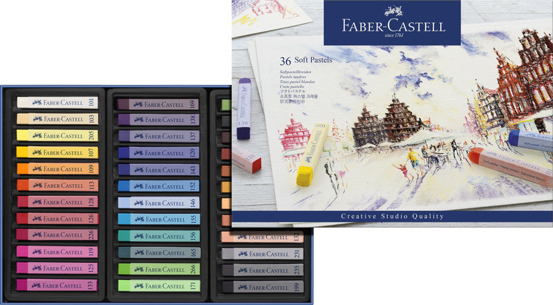 Load image into Gallery viewer, Faber castell fc-128336 pastelkrijt creative studio softpastel 36 delig etui