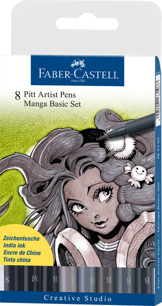 Load image into Gallery viewer, Faber castell fc-167107 tekenstift faber-castell pitt artist pen manga 8-delig etui basic