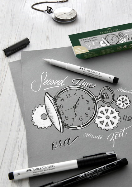 Load image into Gallery viewer, Faber castell fc-167151 tekenstift faber-castell set pitt artist pen zwart en wit