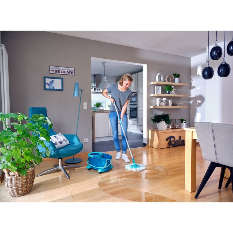 Load image into Gallery viewer, Leifheit 52102 clean twist disc mop compleet systeem met wieltjes blauw