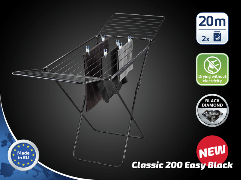 Load image into Gallery viewer, Leifheit 81696 classic 200 easy droogrek zwart