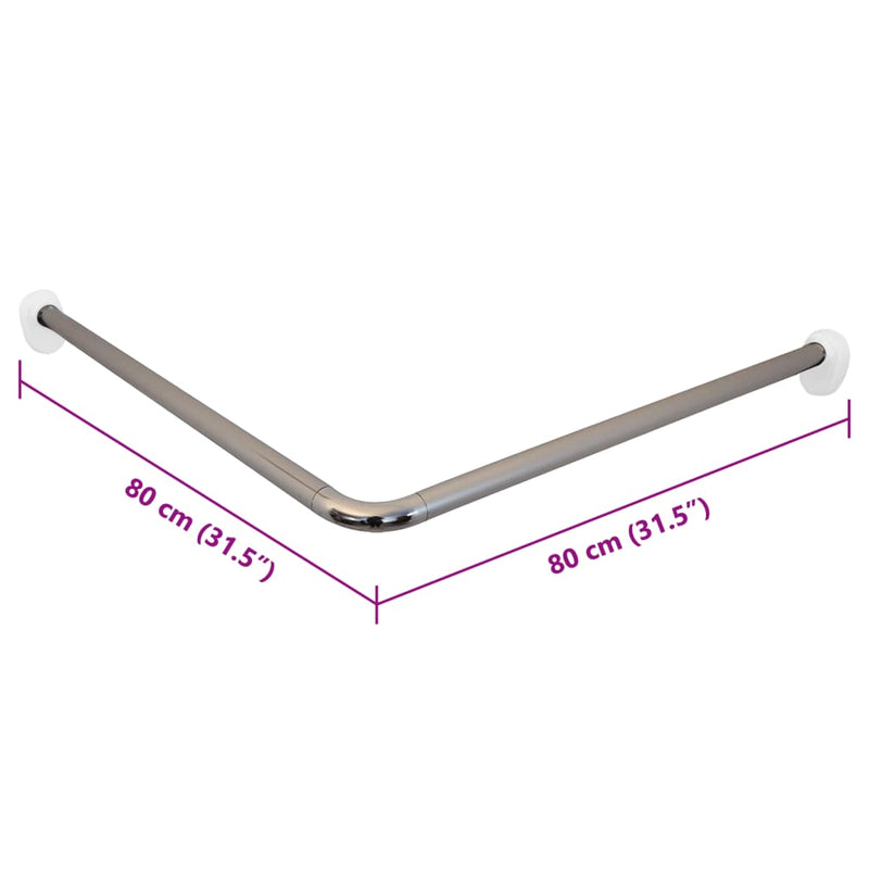 Load image into Gallery viewer, RIDDER RIDDER Hoekdouchegordijnstang 80x80x2,5 cm chroom
