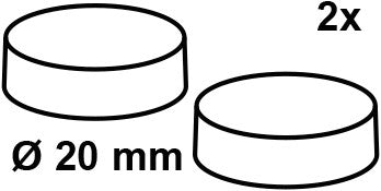 Load image into Gallery viewer, Kirchhoff sierkap, wit, 20 mm, voor wc-montageset, (2x) - 988462148