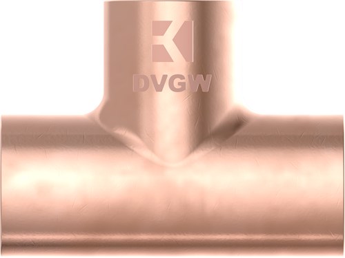 Afbeelding laden in galerijviewer, Kirchhoff koperen t-stuk, blank, 18 mm, 3 sockets, (5130) - 989044017