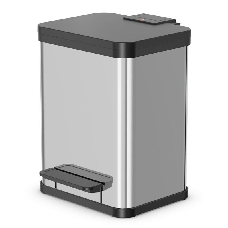 Load image into Gallery viewer, Hailo prullenbak 18 l zilver, zwart
