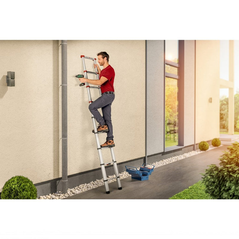 Load image into Gallery viewer, Hailo t80 aluminium telescoopladder 9 treden 94-264 cm