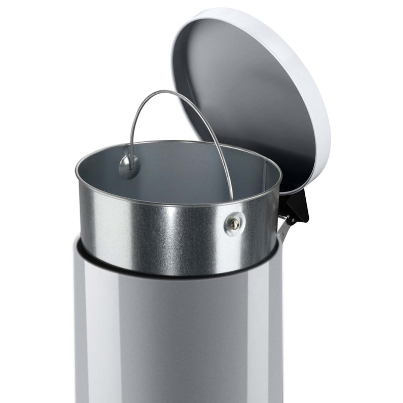 Load image into Gallery viewer, Hailo Hailo Pedaalemmer met gegalvaniseerde binnenemmer Solid M 12 L zilver