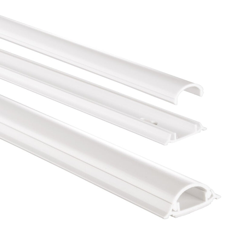 Load image into Gallery viewer, Hama pvc-kabelkanaal halfrond 100 3,5 0,9 cm wit
