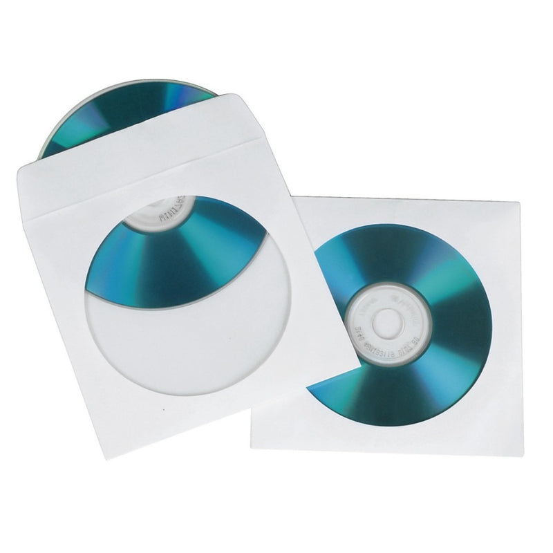 Load image into Gallery viewer, Hama cd dvd protection sleeves papier wit 100 stuks