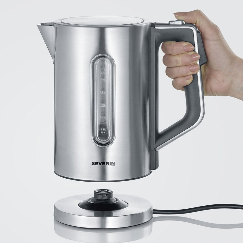 Afbeelding laden in galerijviewer, Severin wk3418 waterkoker 1.7l 3000w rvs zwart