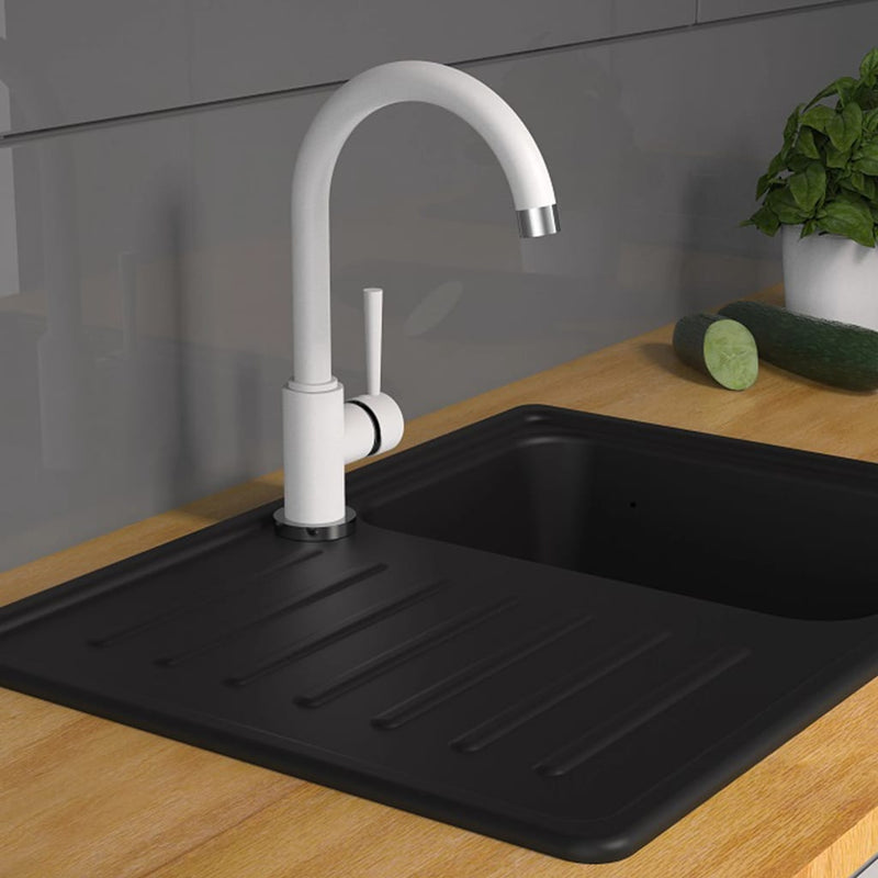 Load image into Gallery viewer, SCHÜTTE SCHÜTTE Eenknopsmengkraan met ronde uitloop CORNWALL wit