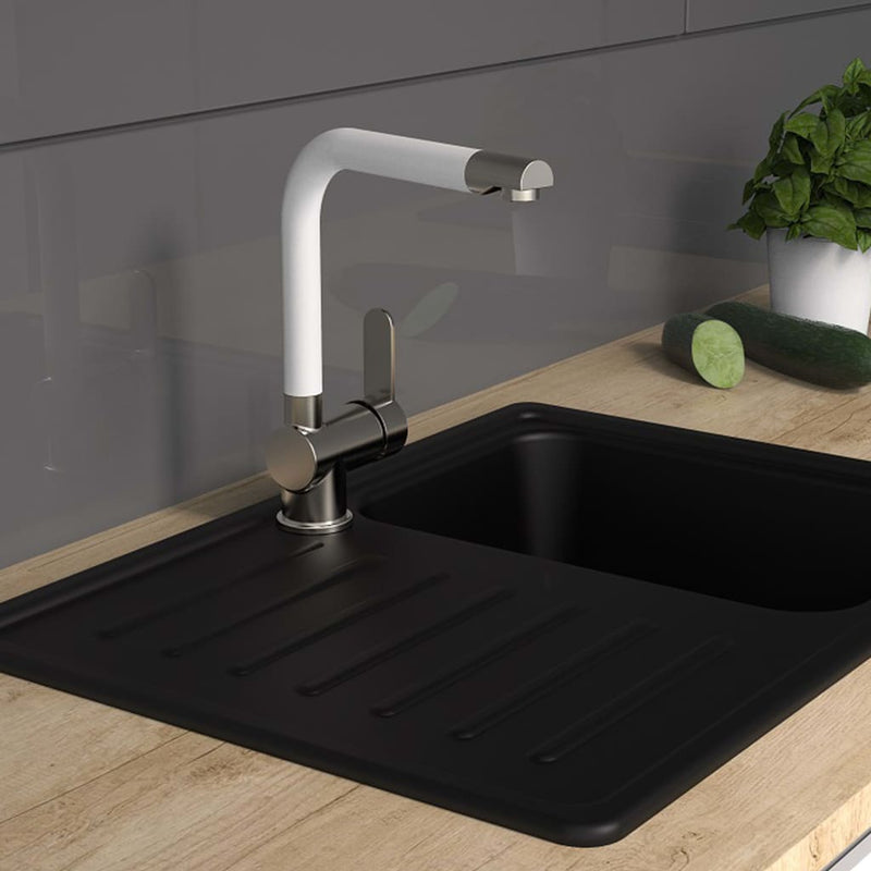 Load image into Gallery viewer, Schütte eenknopsmengkraan met hoge uitloop rio roestvrij staal matwit