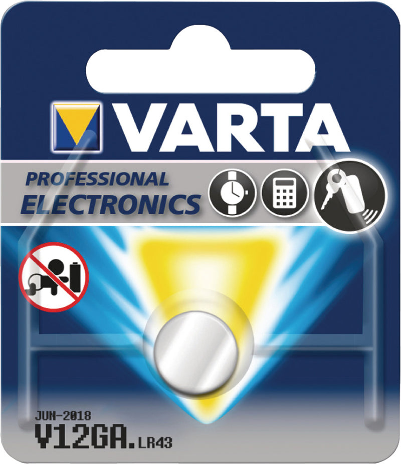 Load image into Gallery viewer, Varta knoopcel batterij dun v12ga lr43