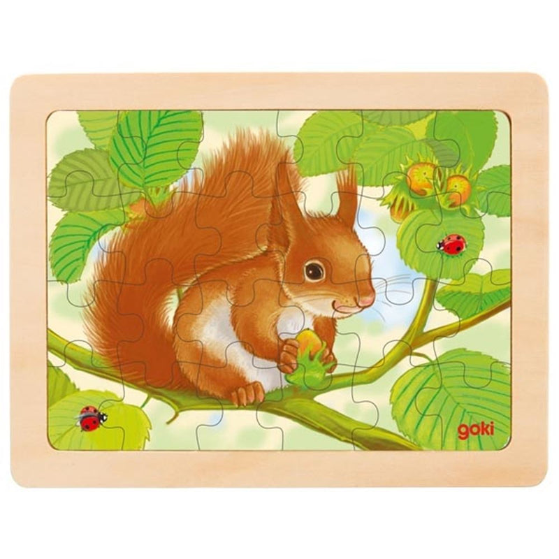 Afbeelding laden in galerijviewer, Puzzel bos dieren. 5 assorti. 24 delig p