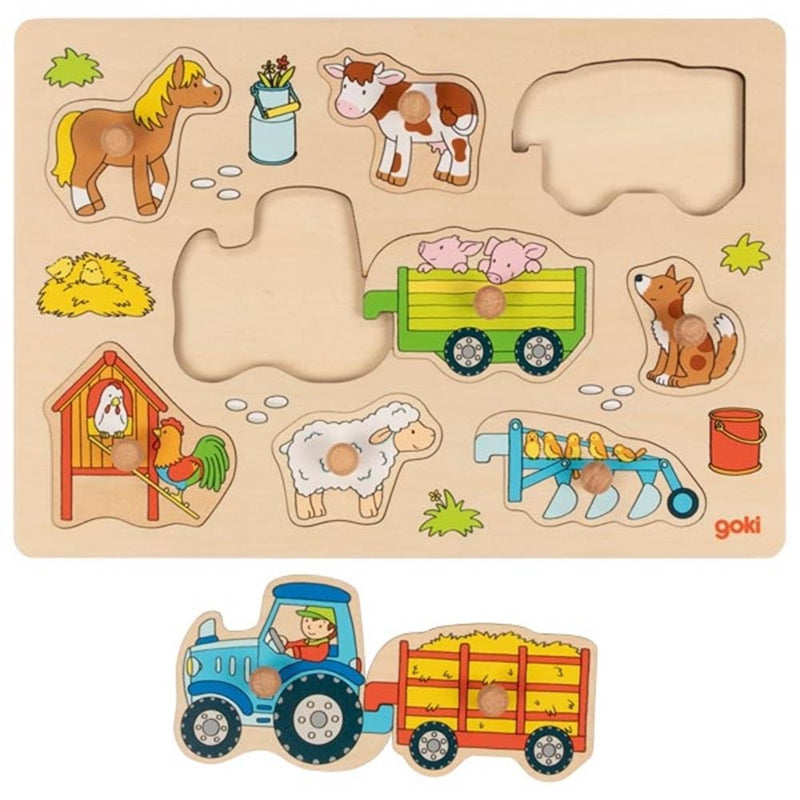ギャラリービューアに画像をロードする, Knoppuzzel tractor met aanhangers. 9 del