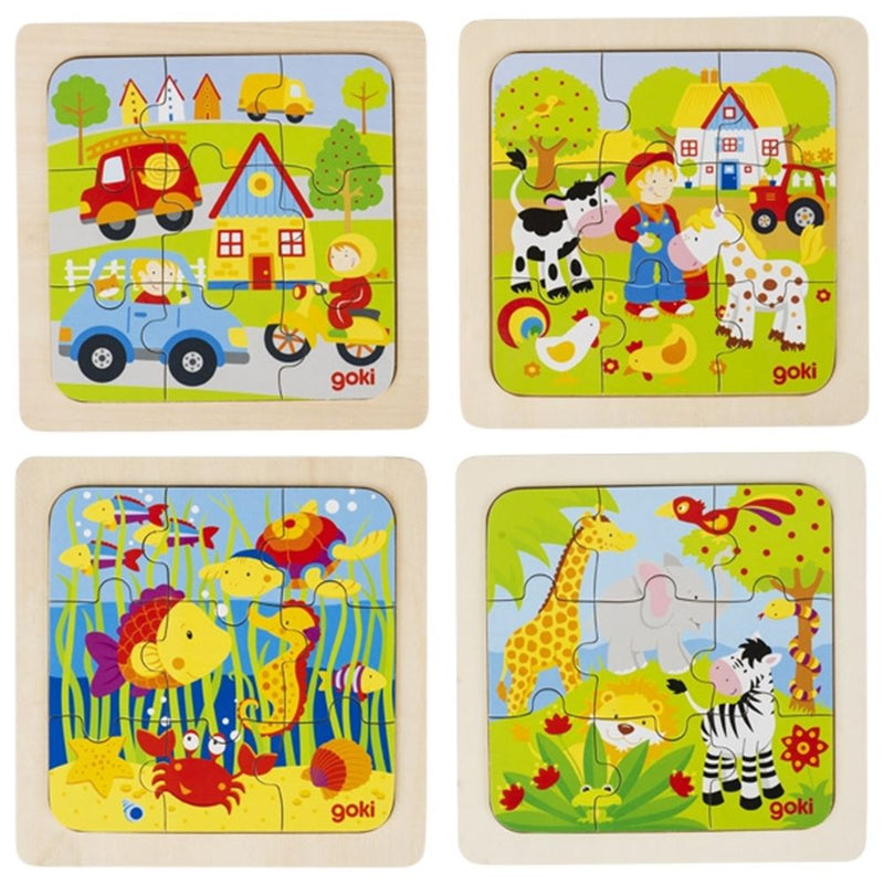 ギャラリービューアに画像をロードする, Puzzelboerderij, zeedieren etc. 9 delig.
