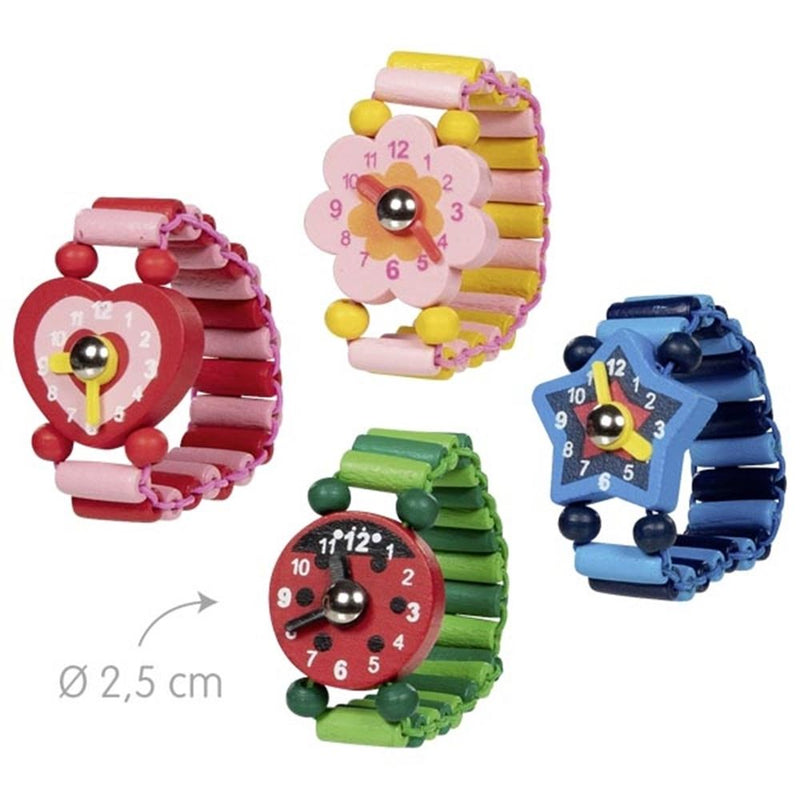 Cargue la imagen en el visor de la galería, Houten horloge met elastische band en be