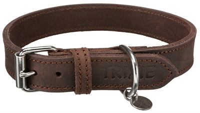 Load image into Gallery viewer, Trixie halsband hond rustic vetleer donkerbruin