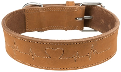 Afbeelding laden in galerijviewer, Trixie halsband hond rustic vetleer heartbeat bruin