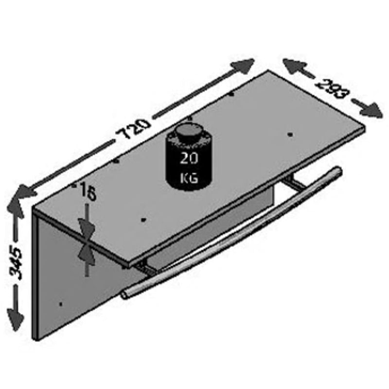 Load image into Gallery viewer, Fmd wandkapstok 72x29,3x34,5 cm zandeikenkleurig
