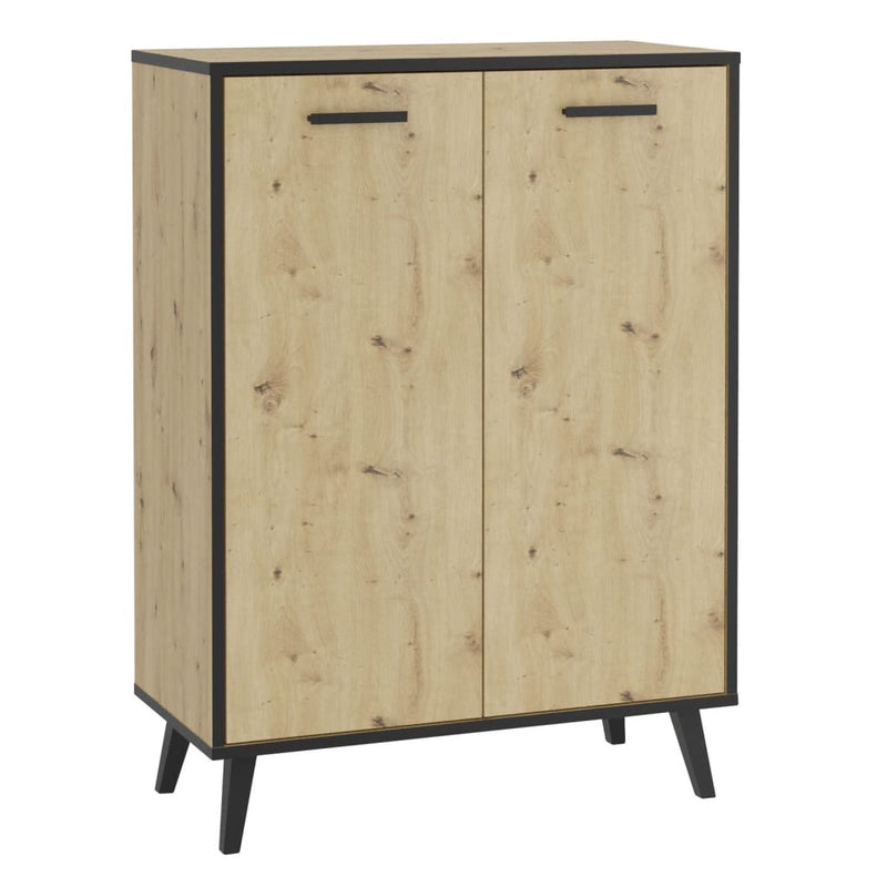 Load image into Gallery viewer, Fmd schoenenkast met 5 vakken 68,5x33x93,5 cm artisan eiken