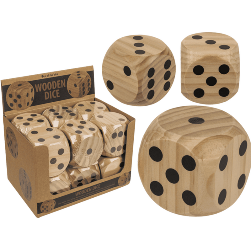 Afbeelding laden in galerijviewer, Dsp houten dobbelstenen. ca. 6x6 cm. 12