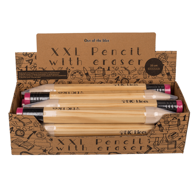 Afbeelding laden in galerijviewer, Dsp jumbo potlood met gum, 35 cm. 12 stu