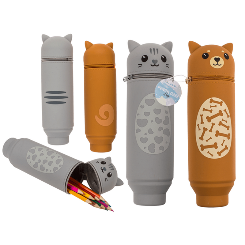 Afbeelding laden in galerijviewer, Etui hond en kat. ca. 18x6 cm. 2 assorti