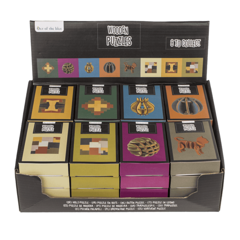 Afbeelding laden in galerijviewer, Dsp houten puzzel, 8 assortie in doos.