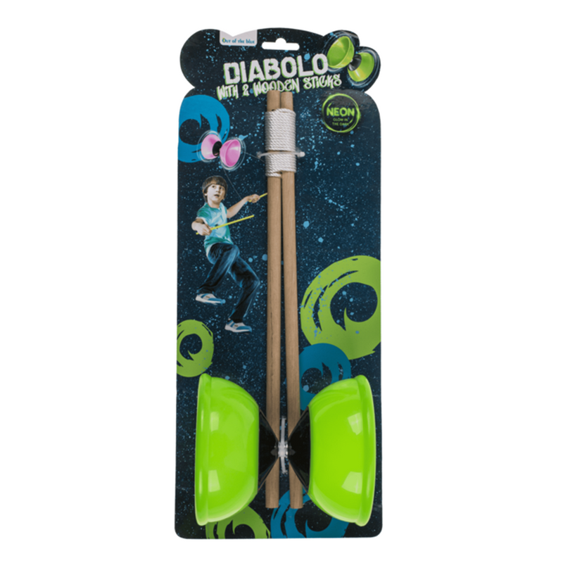 Afbeelding laden in galerijviewer, Diabolo met 2 stokjes, glow in the dark.