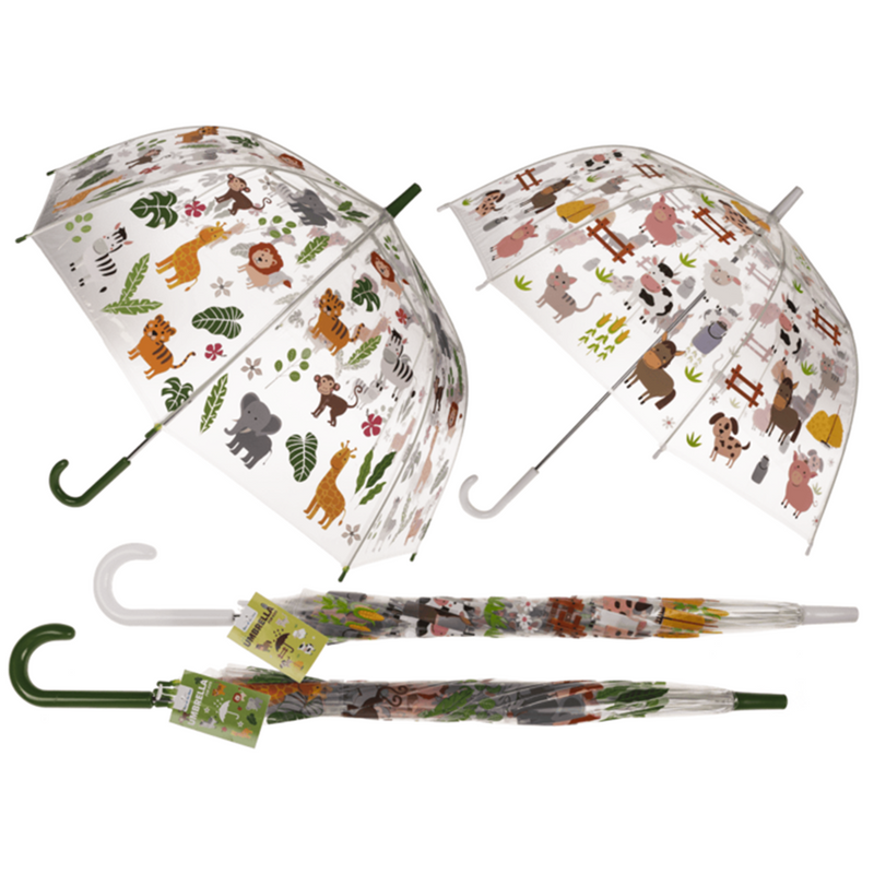 Afbeelding laden in galerijviewer, Transparante kinderparaplu. d: ca. 72 cm