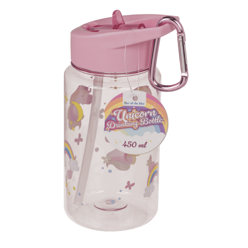 Afbeelding laden in galerijviewer, Abi drinkfles, eenhoorn met rietje. 450 ml