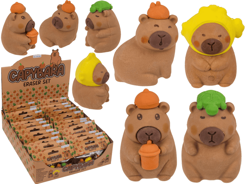 Afbeelding laden in galerijviewer, Dsp gummen capybara. 4 ass. 24 stuks in