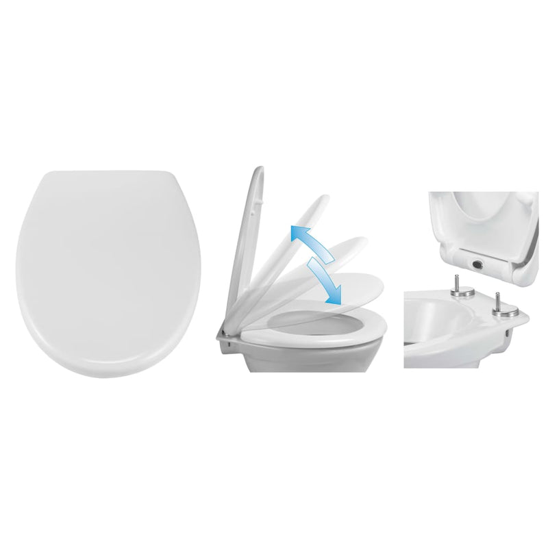 Load image into Gallery viewer, Hi toiletbril met quick release en soft-close