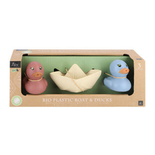 ギャラリービューアに画像をロードする, Jipy bioplastic set 2 badeendjes en 1 bootje assorti | 4 stuks