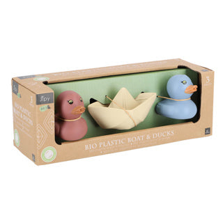 ギャラリービューアに画像をロードする, Jipy bioplastic set 2 badeendjes en 1 bootje assorti | 4 stuks