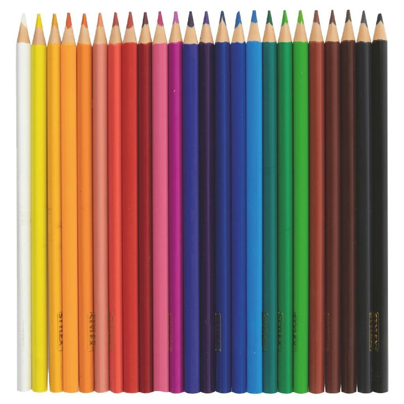 Load image into Gallery viewer, Stylex driehoekige kleurpotloden 24 kleuren