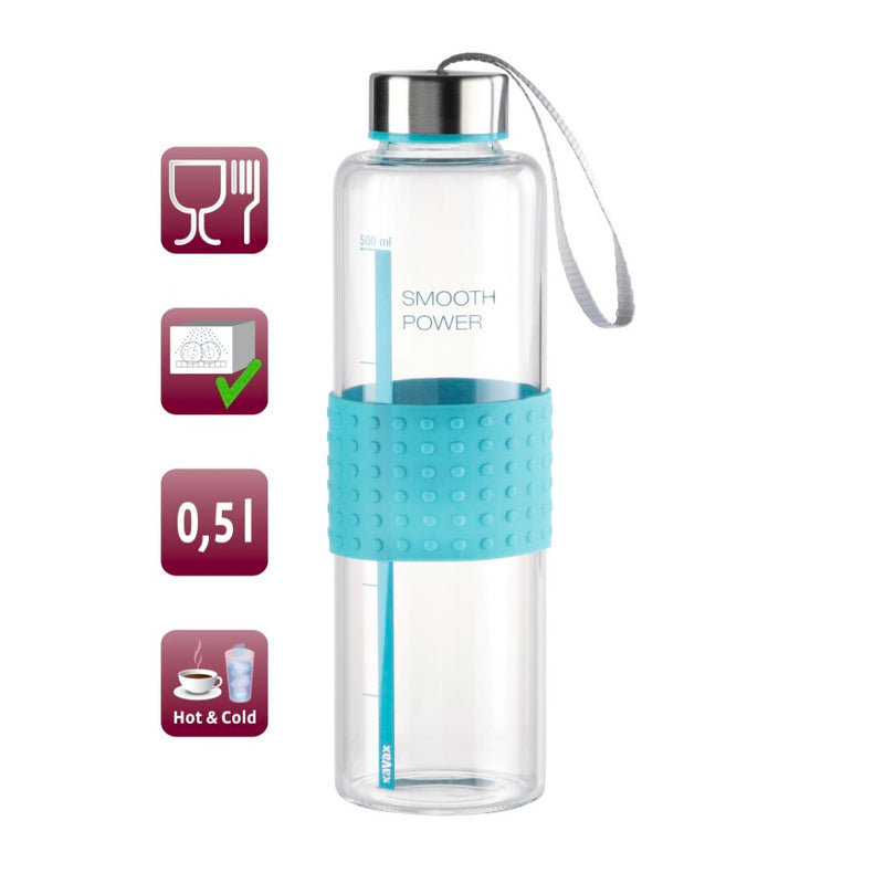 Chargez l'image dans la visionneuse de la galerie, Xavax Xavax Glazen Drinkfles Smooth 0,5 L Turquoise
