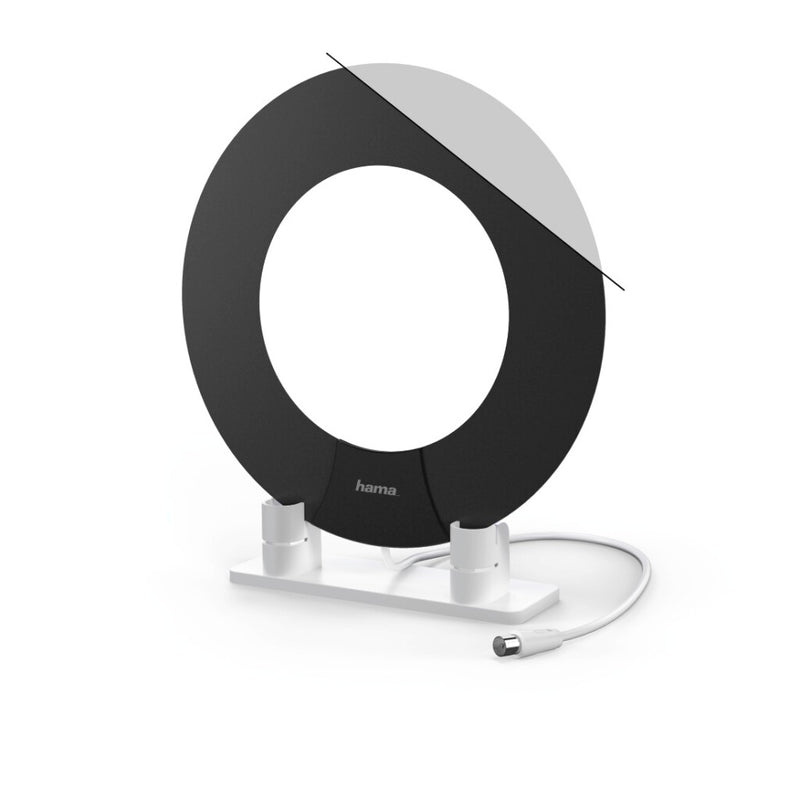 Afbeelding laden in galerijviewer, Hama dvb-t dvb-t2 kamerantenne performance 45 ring-design actief wit